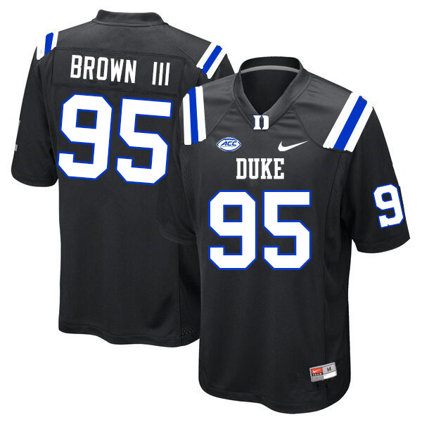 Men #95 Trey Brown III Duke Blue Devils College Football Jerseys Sale-Black - Click Image to Close